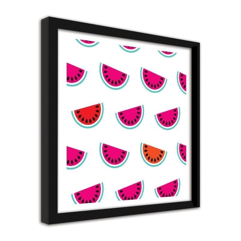 Glezna melnā rāmī - Watermelons Home Trends