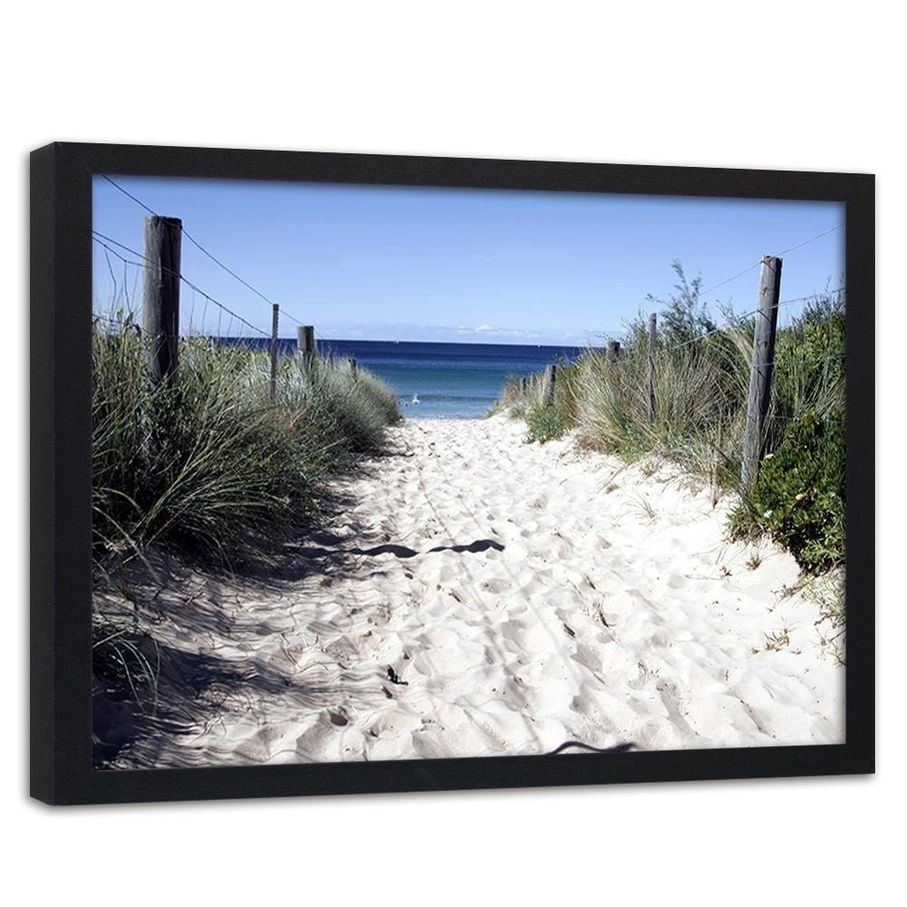 Glezna melnā rāmī - Way To The Beach Home Trends