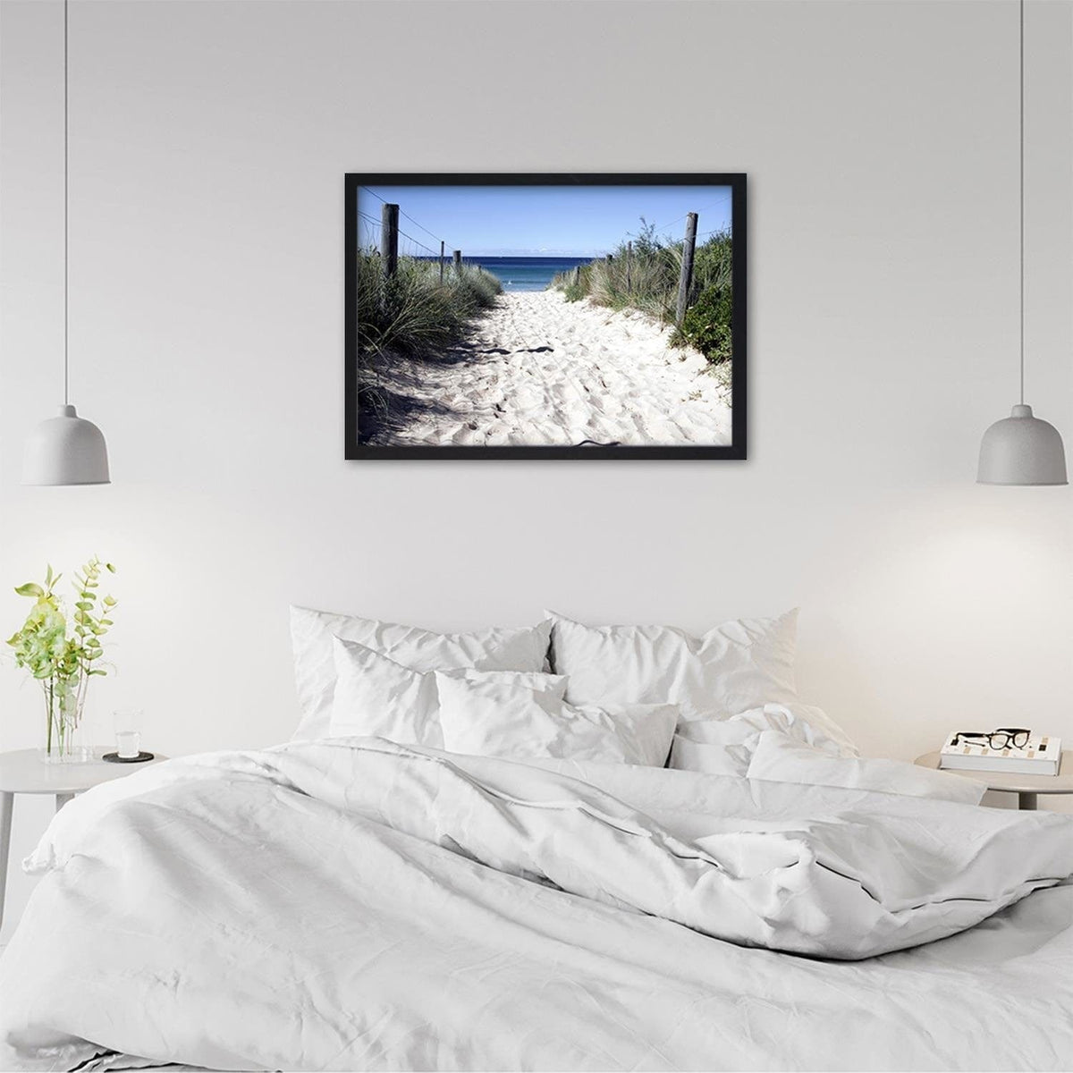 Glezna melnā rāmī - Way To The Beach Home Trends