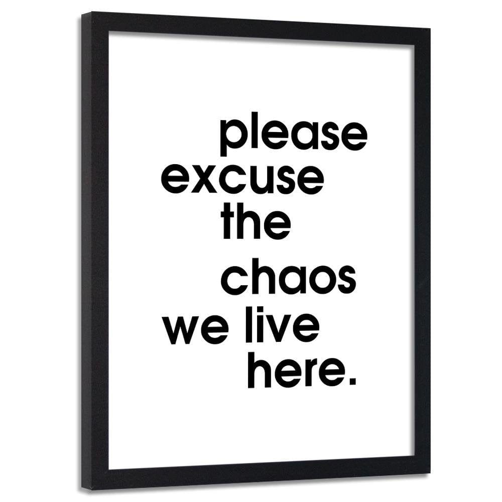 Glezna melnā rāmī - We Live In Chaos Home Trends