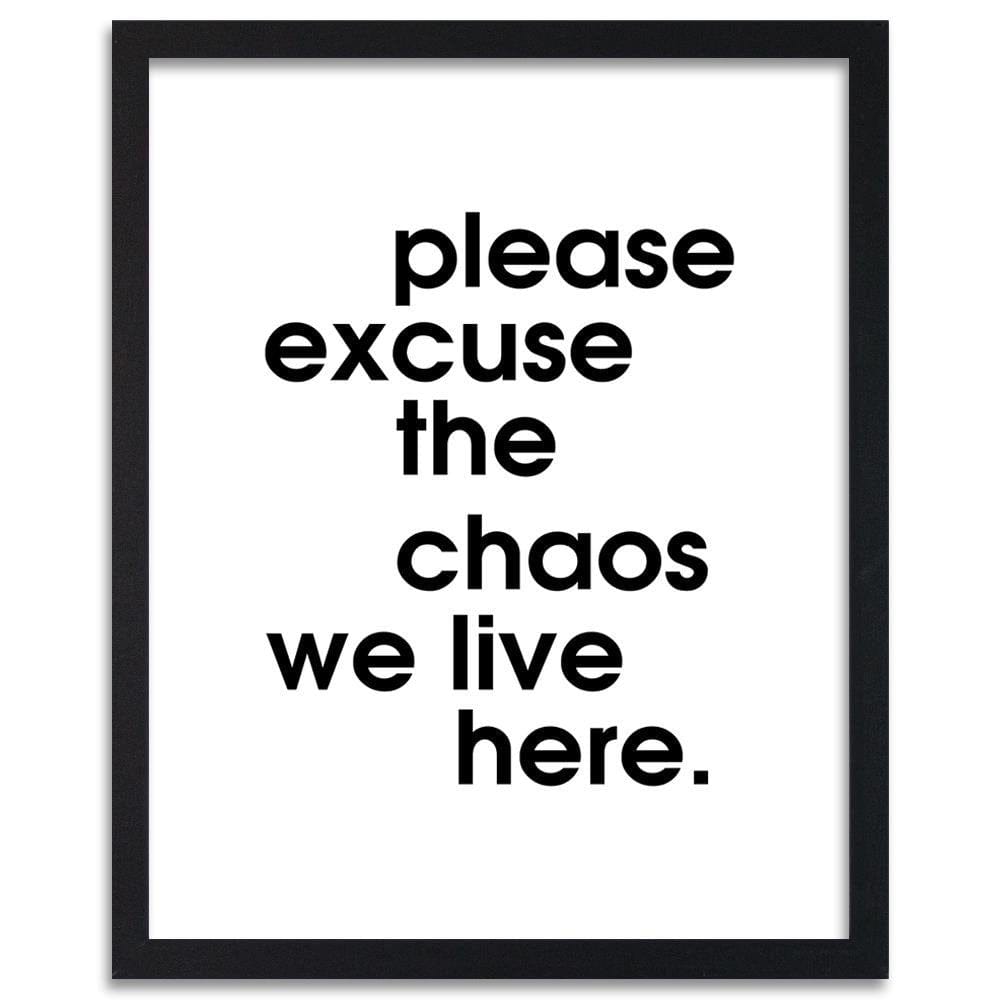 Glezna melnā rāmī - We Live In Chaos Home Trends