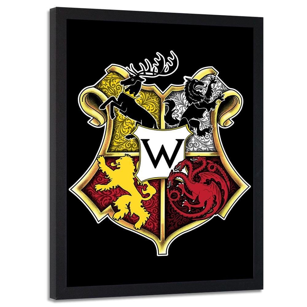 Glezna melnā rāmī - Westeros School Home Trends