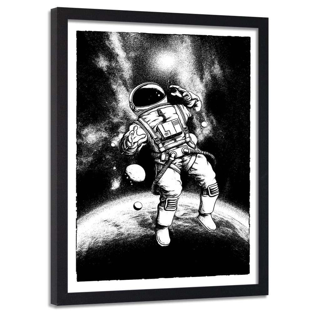 Glezna melnā rāmī - White Cosmonaut Home Trends