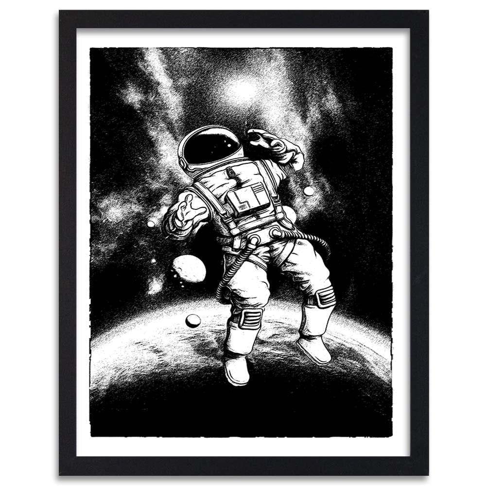 Glezna melnā rāmī - White Cosmonaut Home Trends