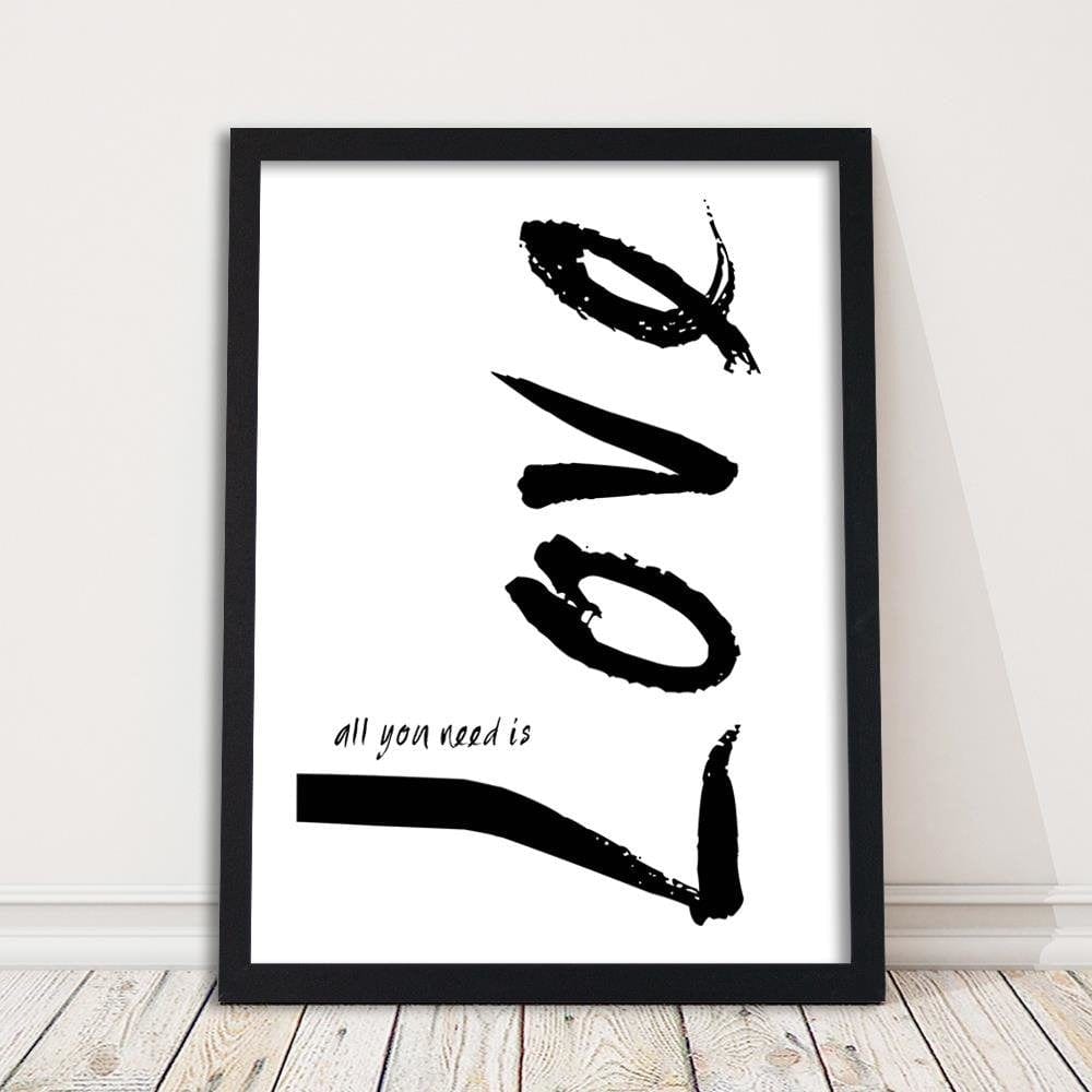 Glezna melnā rāmī - White Love Home Trends