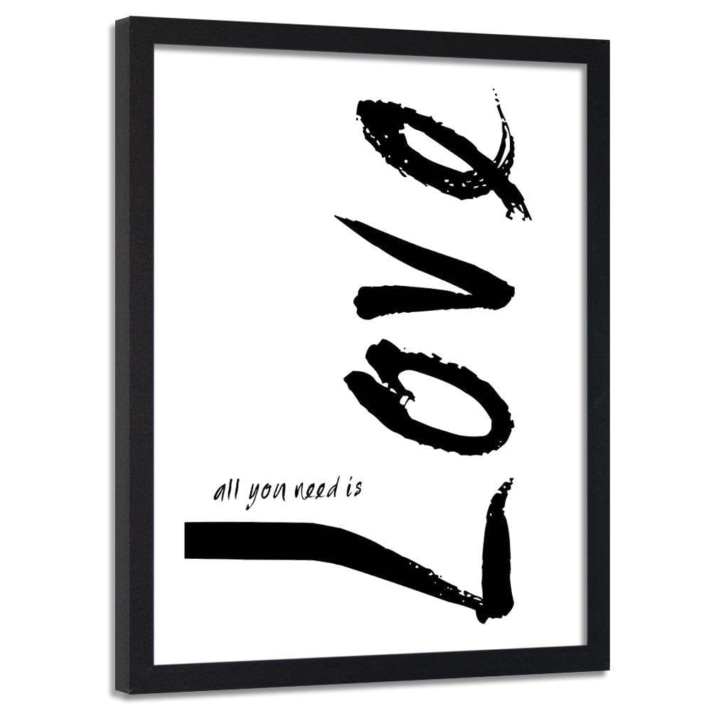 Glezna melnā rāmī - White Love Home Trends