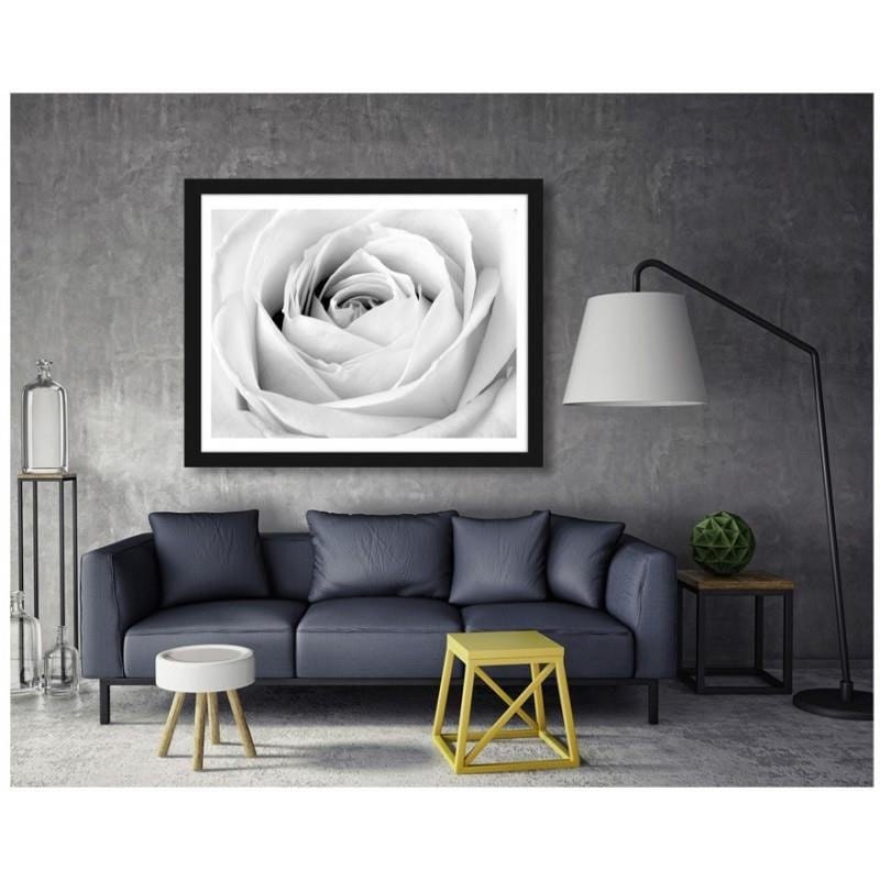 Glezna melnā rāmī - White rose Home Trends