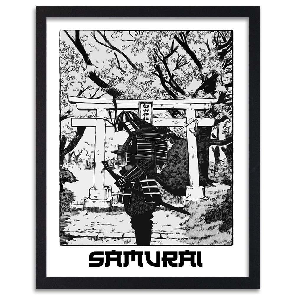 Glezna melnā rāmī - White Samurai Home Trends