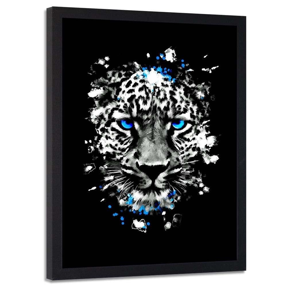 Glezna melnā rāmī - Wild Leopard Home Trends