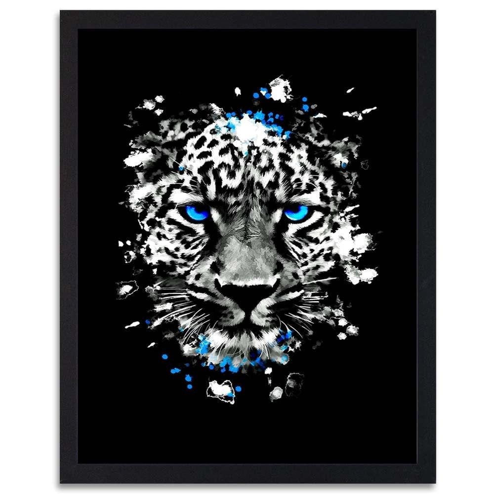 Glezna melnā rāmī - Wild Leopard Home Trends