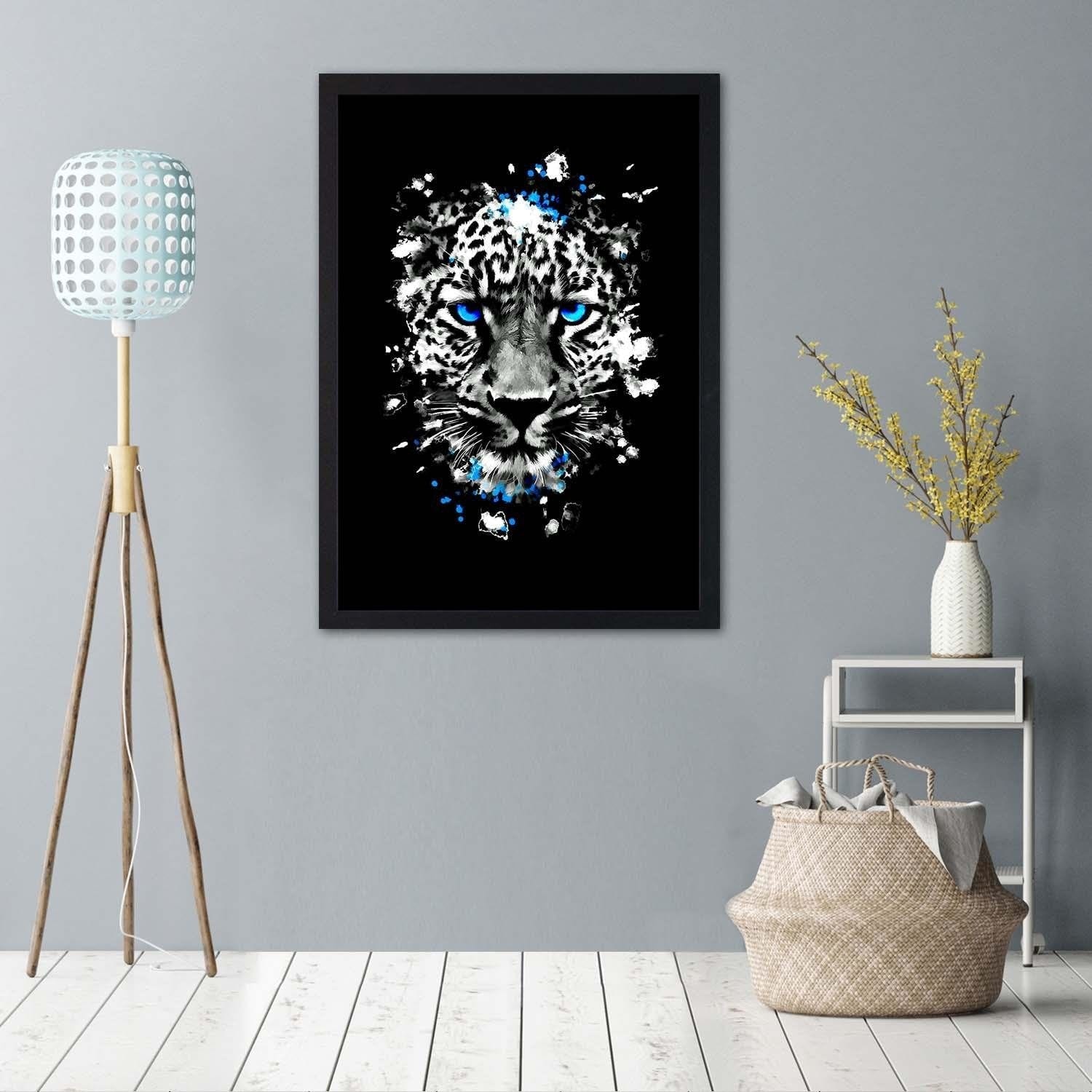Glezna melnā rāmī - Wild Leopard Home Trends