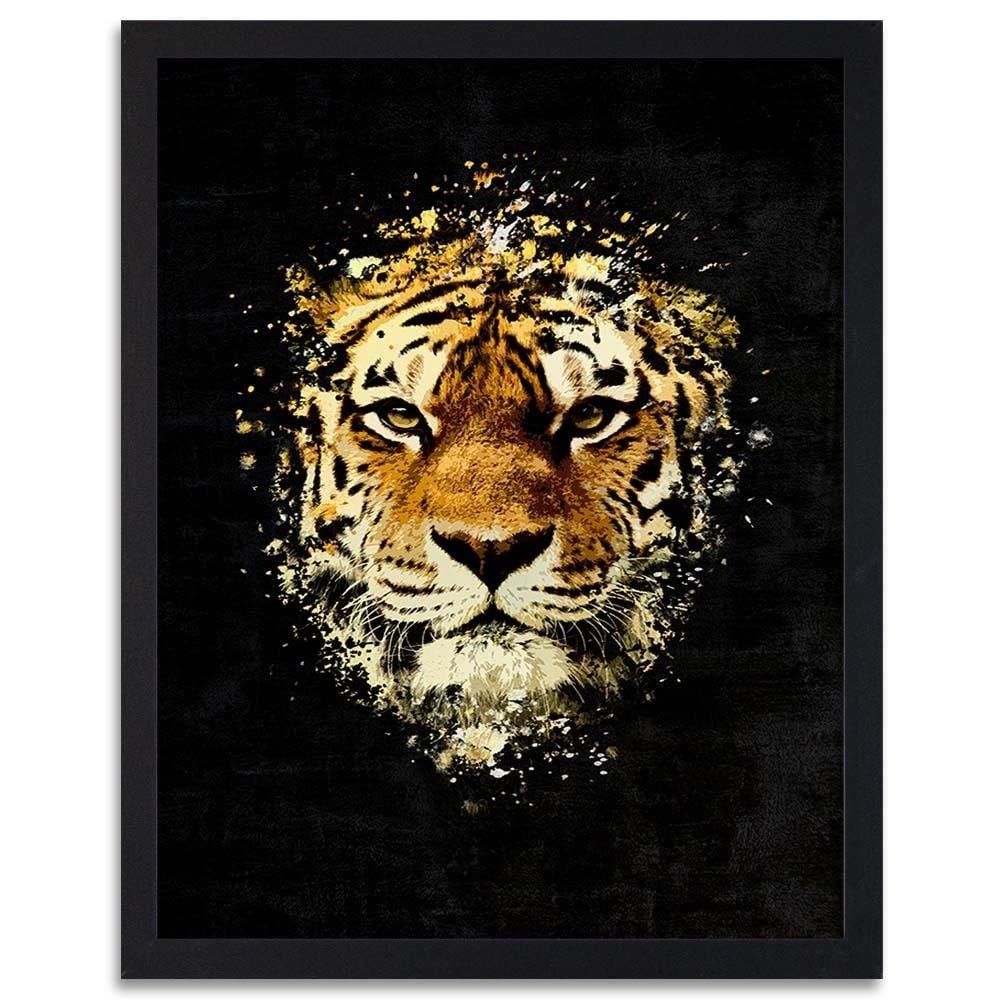 Glezna melnā rāmī - Wild Tiger Home Trends