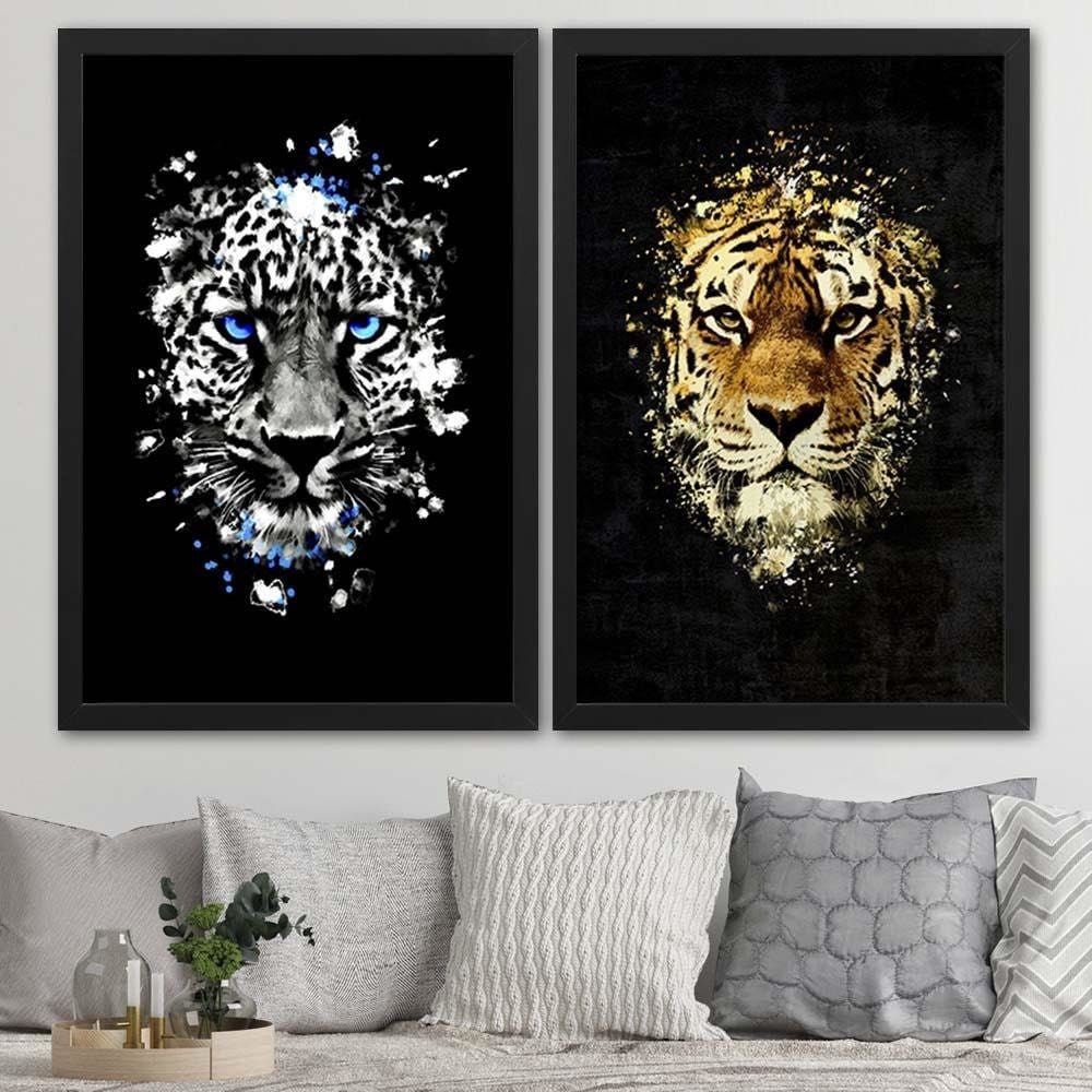 Glezna melnā rāmī - Wild Tiger Home Trends