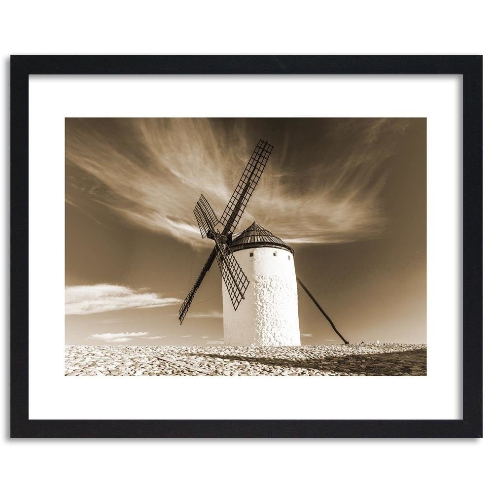Glezna melnā rāmī - Windmill 1 Home Trends