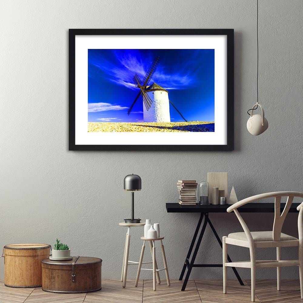 Glezna melnā rāmī - Windmill 3 Home Trends