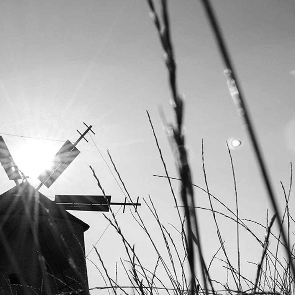 Glezna melnā rāmī - Windmill At Sunset 2 Home Trends