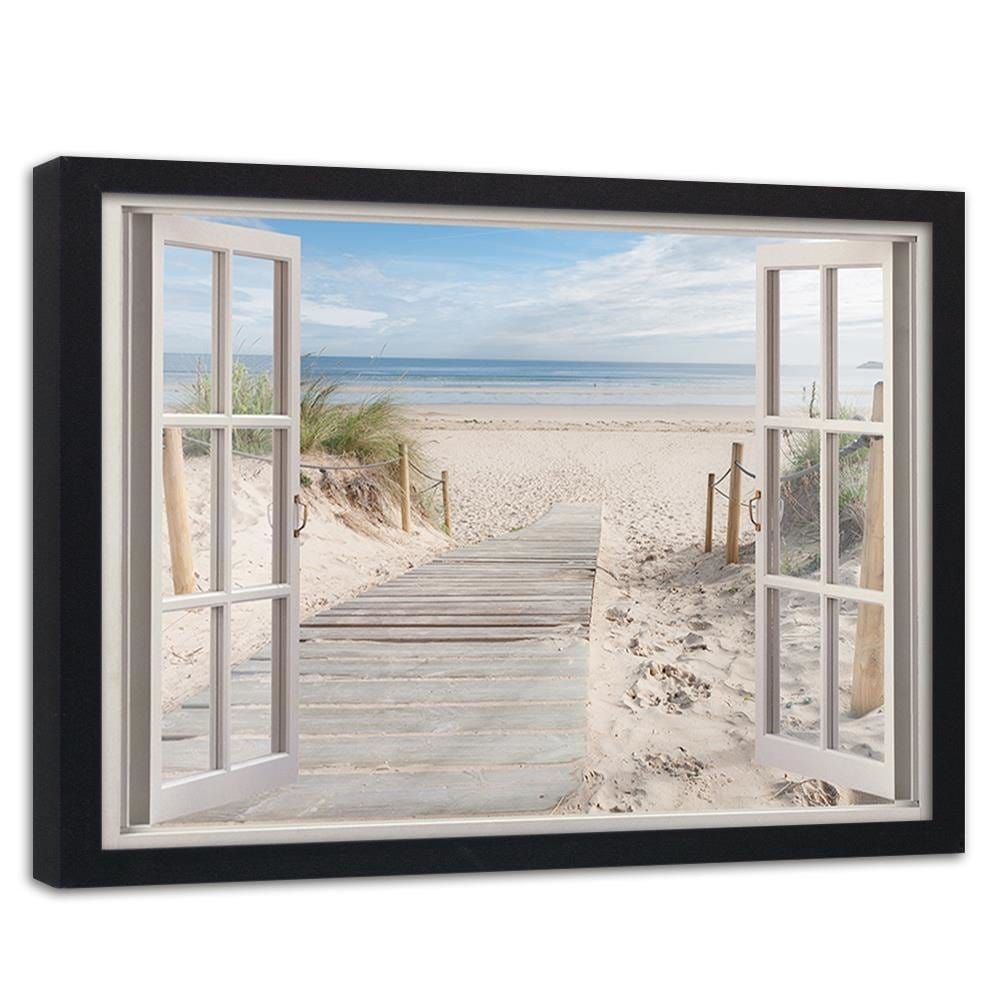 Glezna melnā rāmī - Window To The Beach Home Trends
