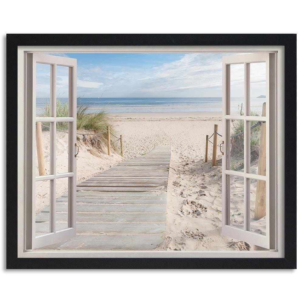 Glezna melnā rāmī - Window To The Beach Home Trends