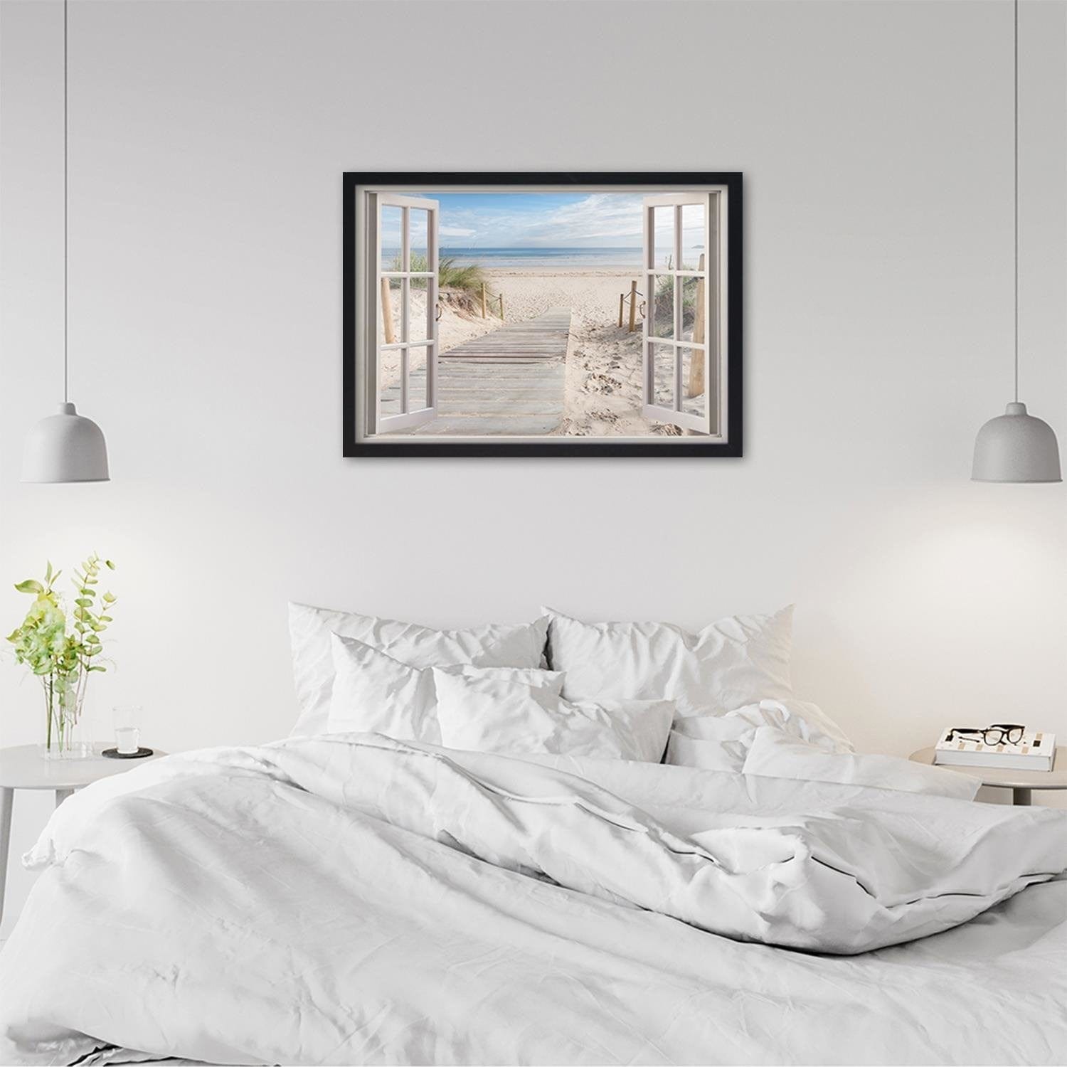 Glezna melnā rāmī - Window To The Beach Home Trends