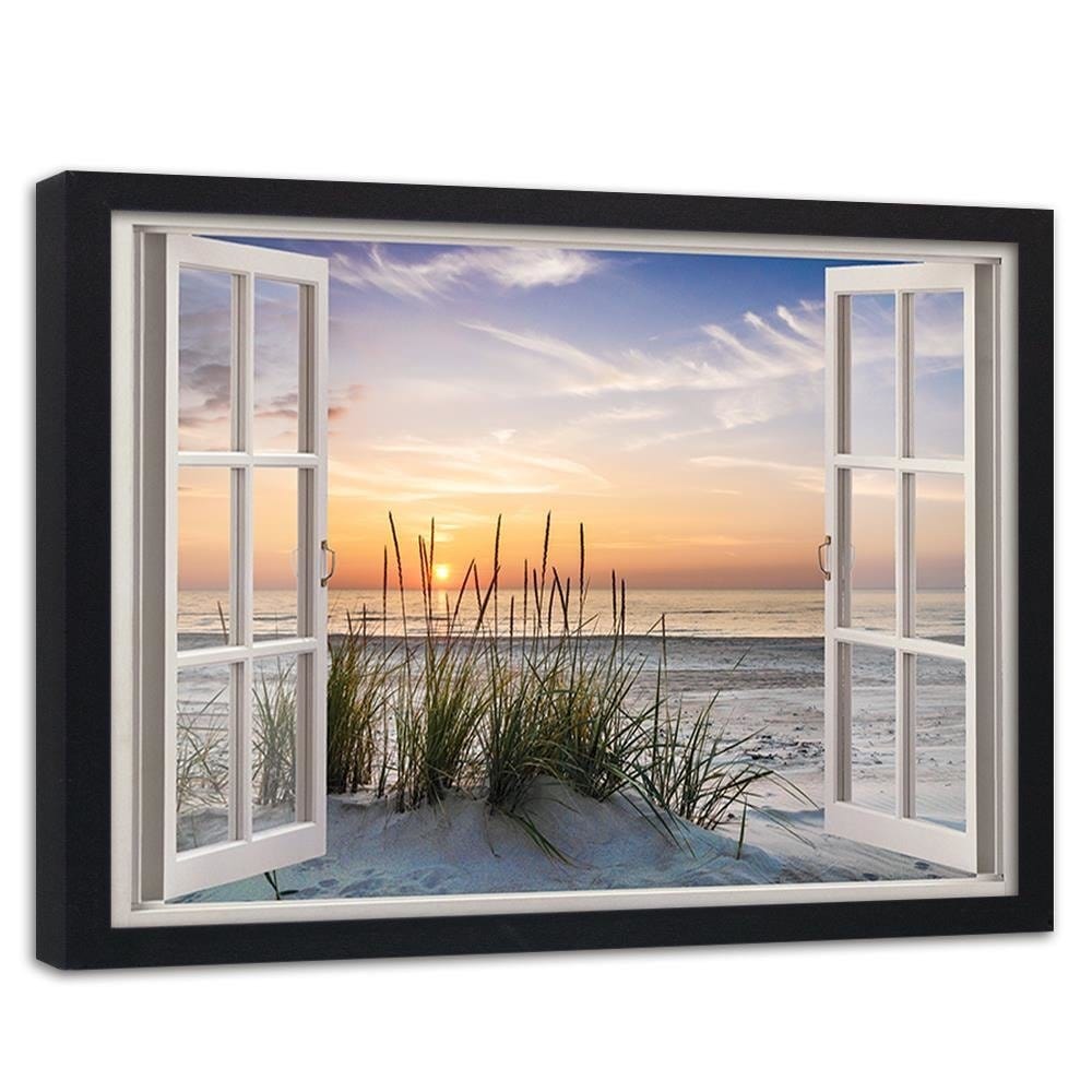Glezna melnā rāmī - Window To The Beach Home Trends