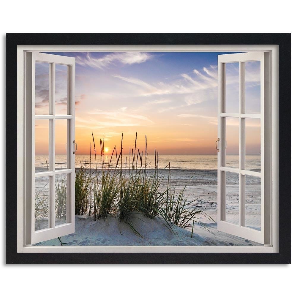 Glezna melnā rāmī - Window To The Beach Home Trends