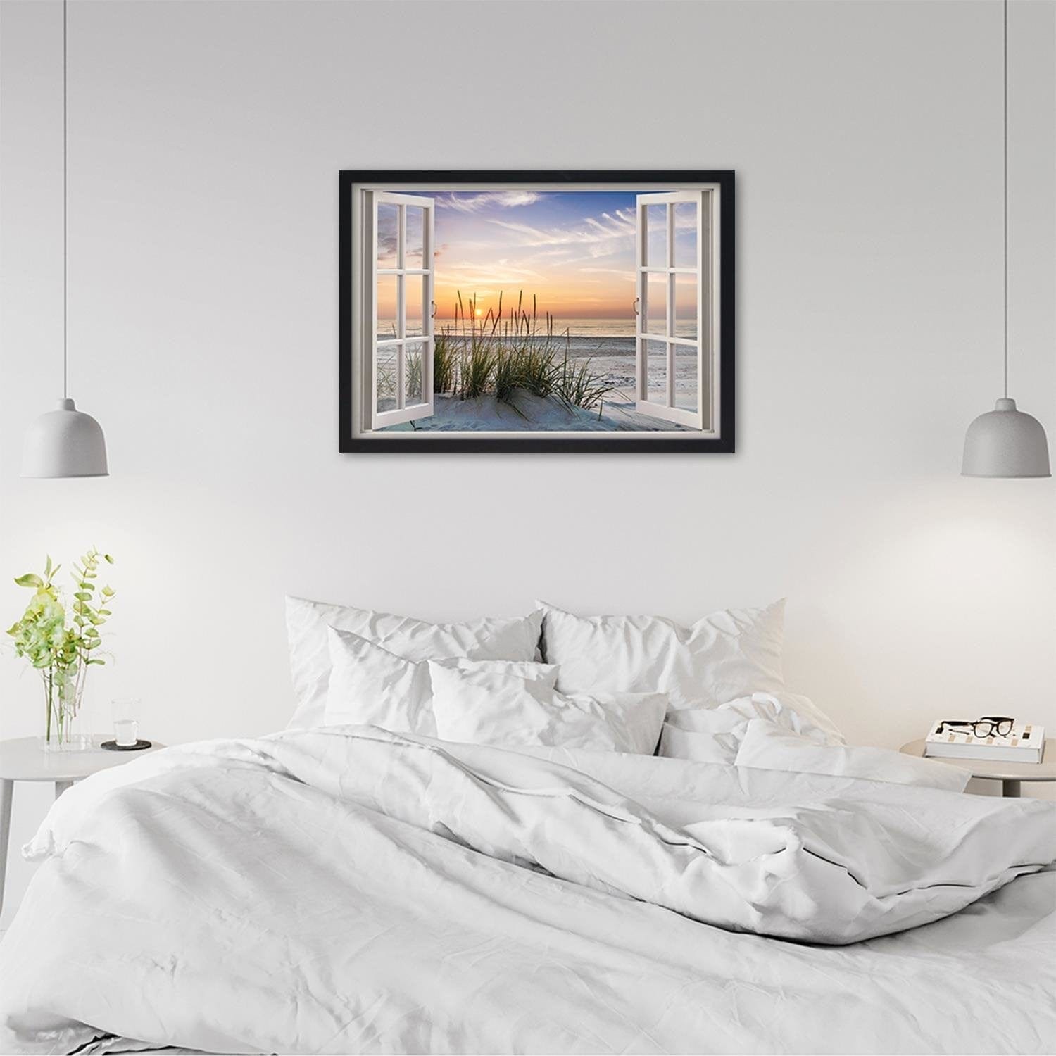 Glezna melnā rāmī - Window To The Beach Home Trends
