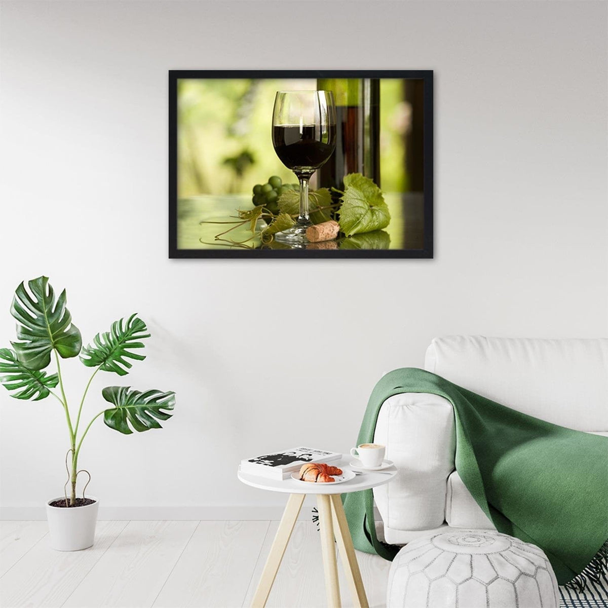 Glezna melnā rāmī - Wine And Herbs Home Trends