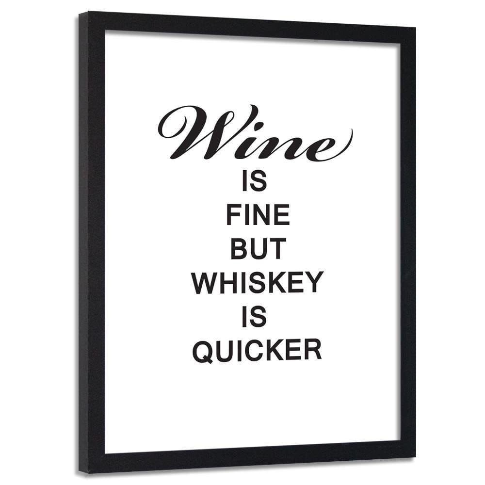 Glezna melnā rāmī - Wine And Whiskey Home Trends