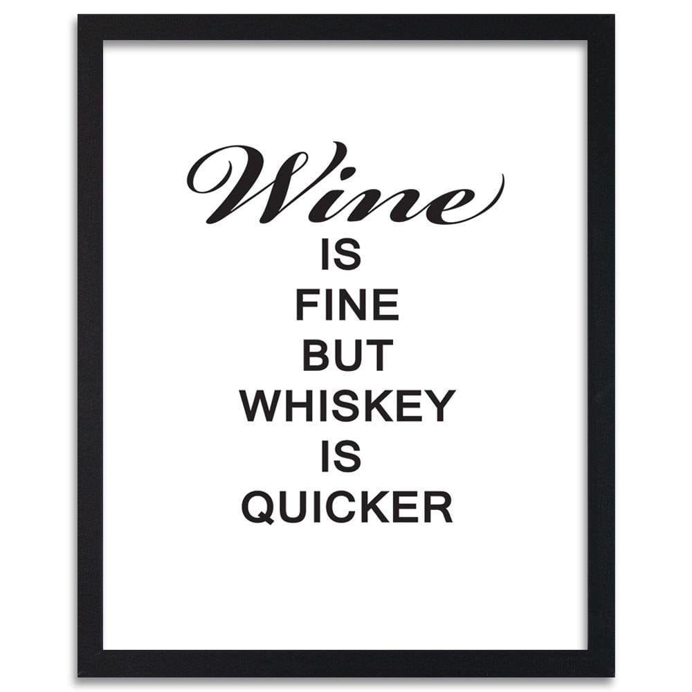 Glezna melnā rāmī - Wine And Whiskey Home Trends