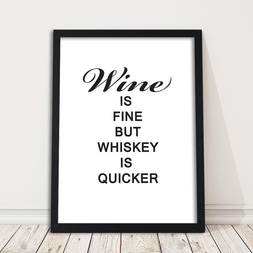 Glezna melnā rāmī - Wine And Whiskey Home Trends
