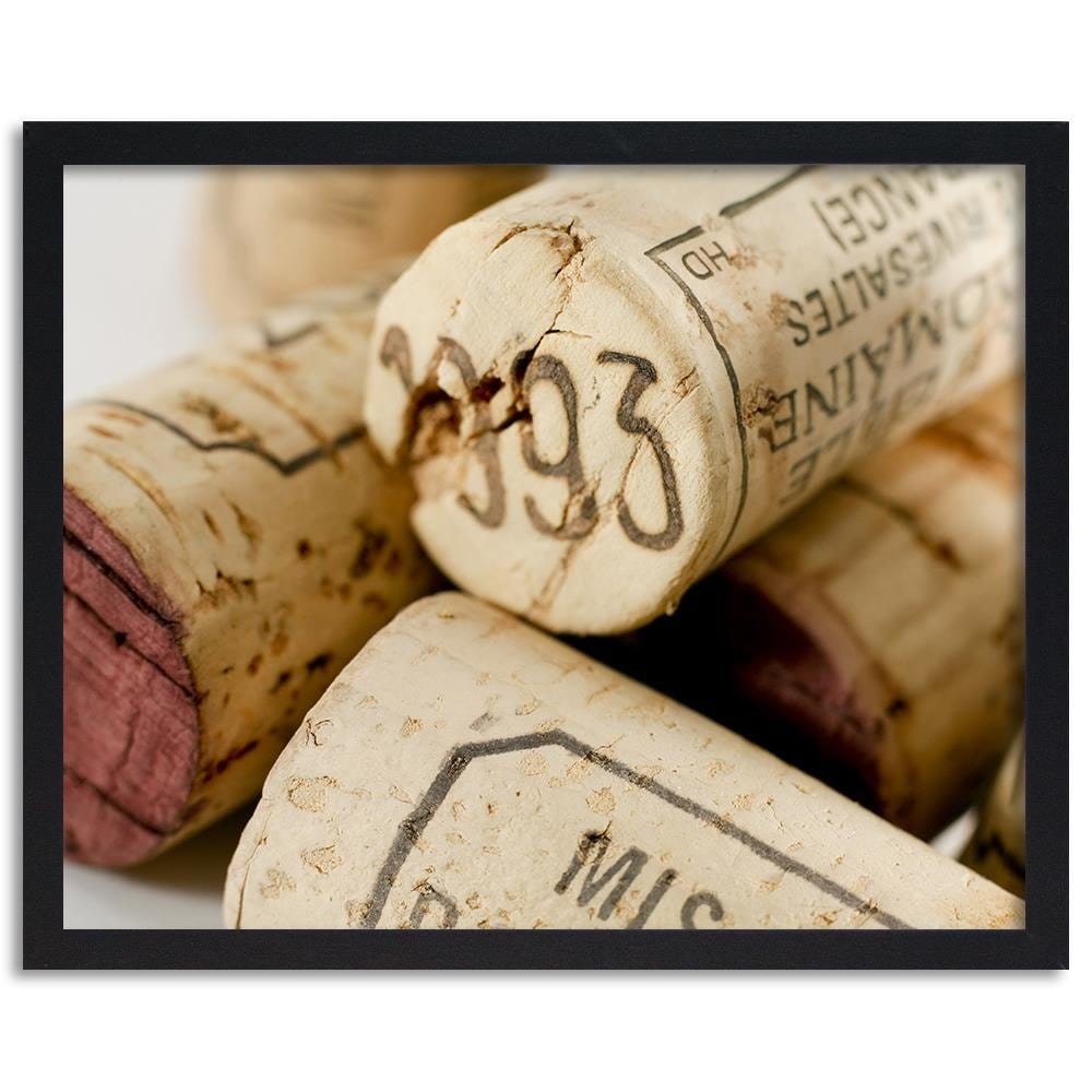 Glezna melnā rāmī - Wine Corks 2 Home Trends