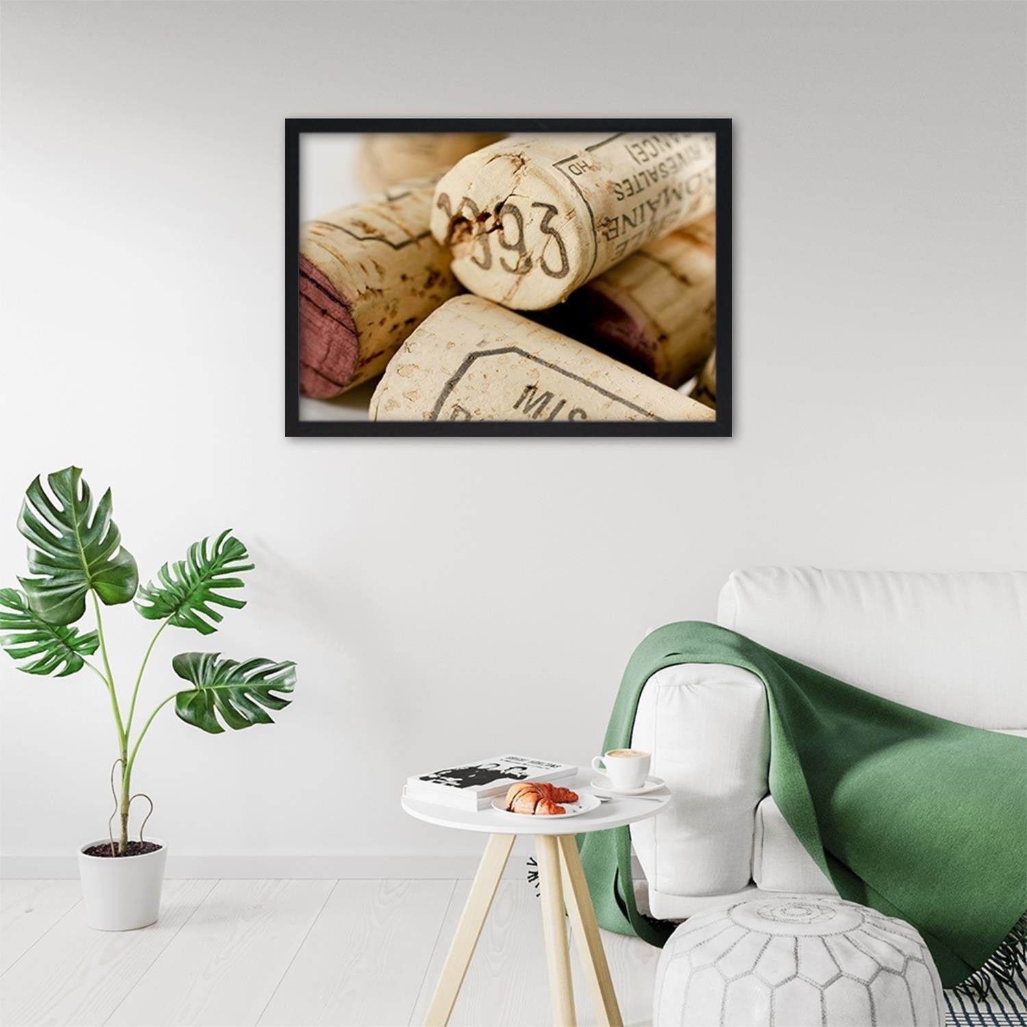 Glezna melnā rāmī - Wine Corks 2 Home Trends