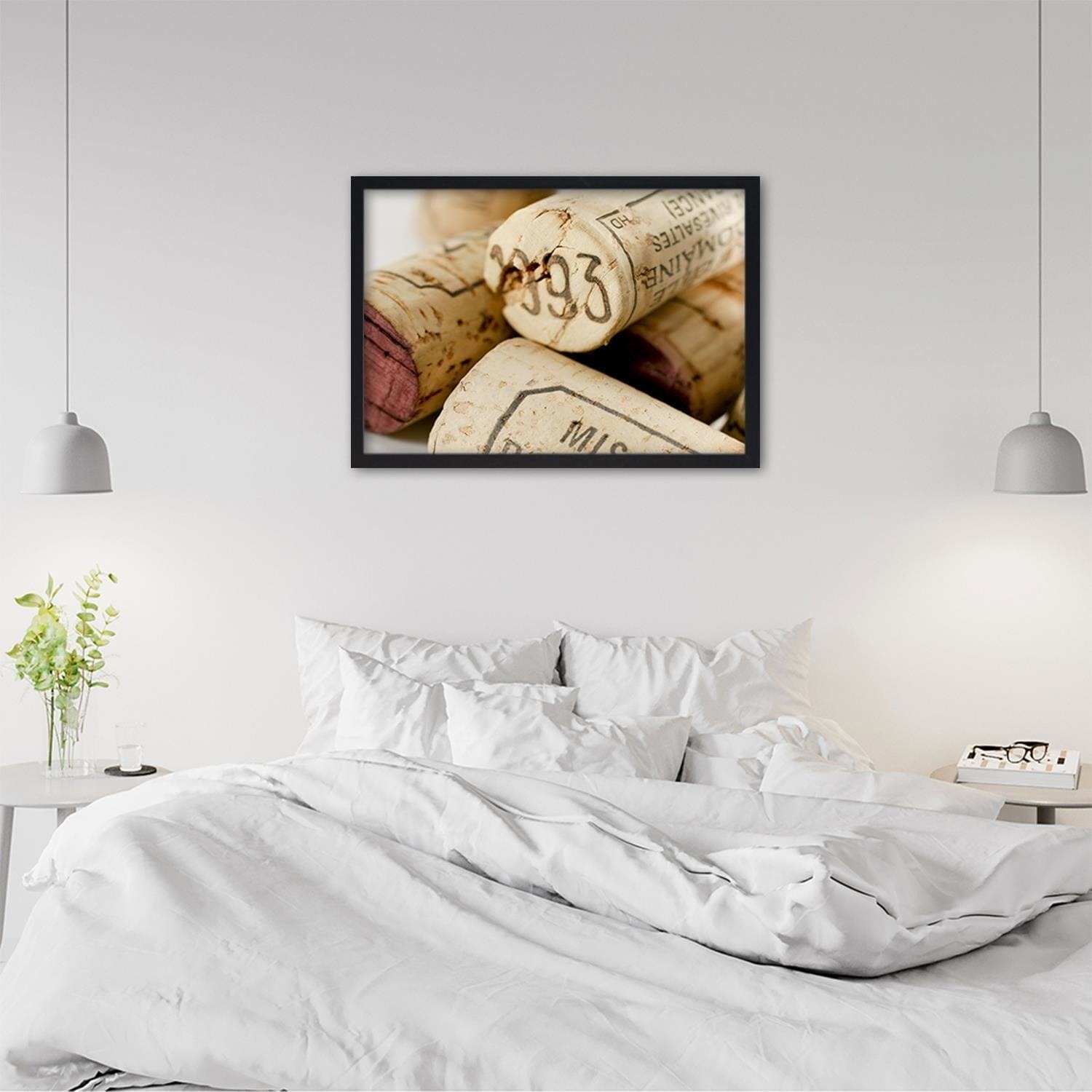 Glezna melnā rāmī - Wine Corks 2 Home Trends