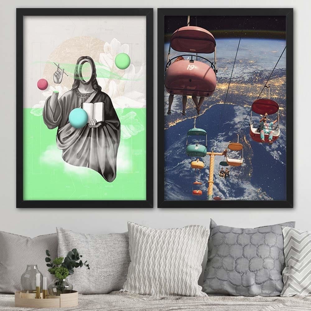 Glezna melnā rāmī - With No Face Home Trends