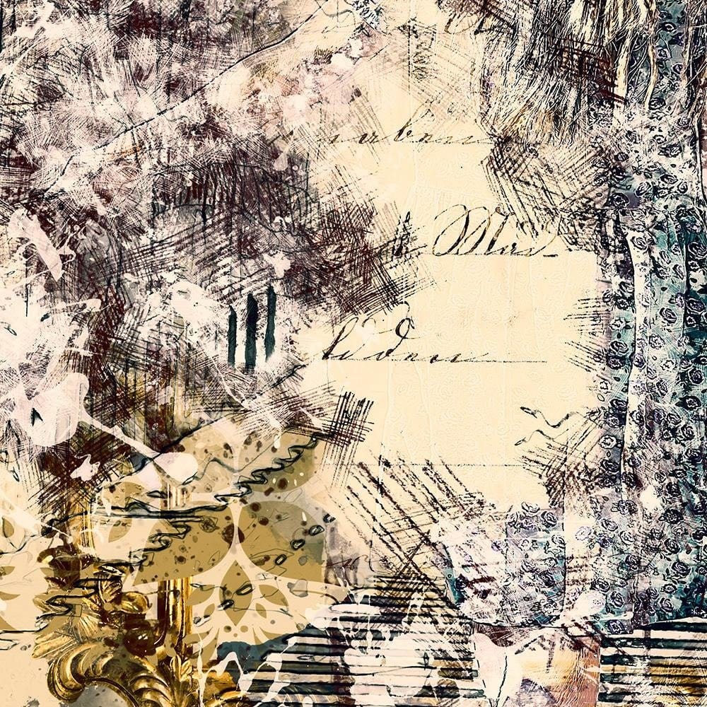 Glezna melnā rāmī - Woman In Front Of A Mirror Abstraction Home Trends