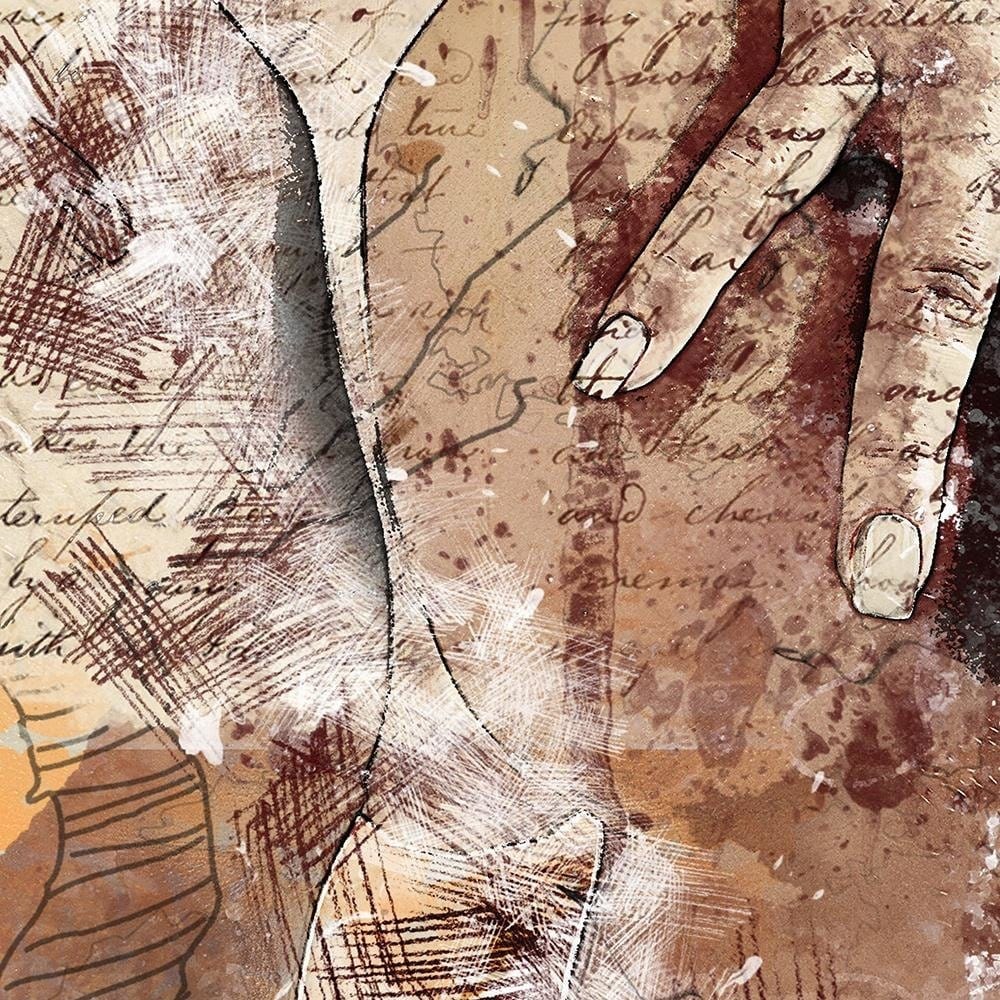 Glezna melnā rāmī - Women's Buttocks Abstraction Home Trends