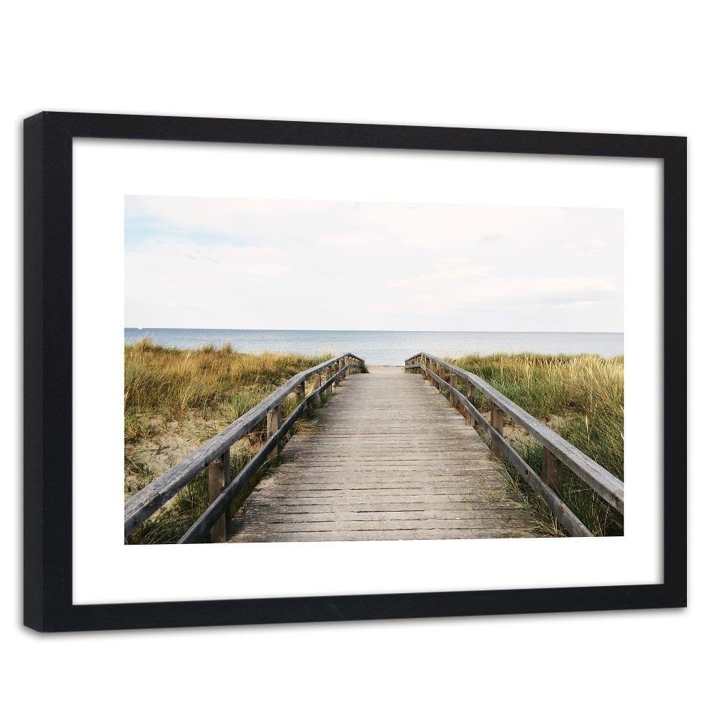 Glezna melnā rāmī - Wooden Way The Seas Home Trends