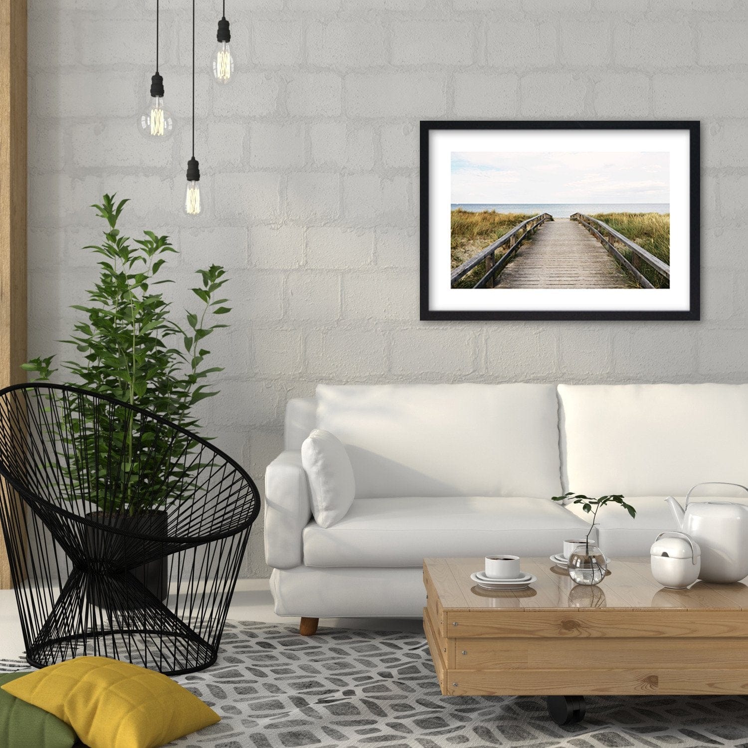 Glezna melnā rāmī - Wooden Way The Seas Home Trends