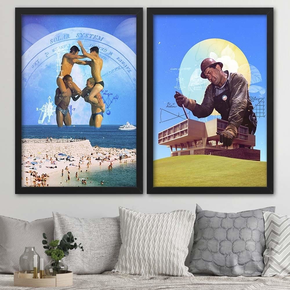 Glezna melnā rāmī - Working Collage Home Trends