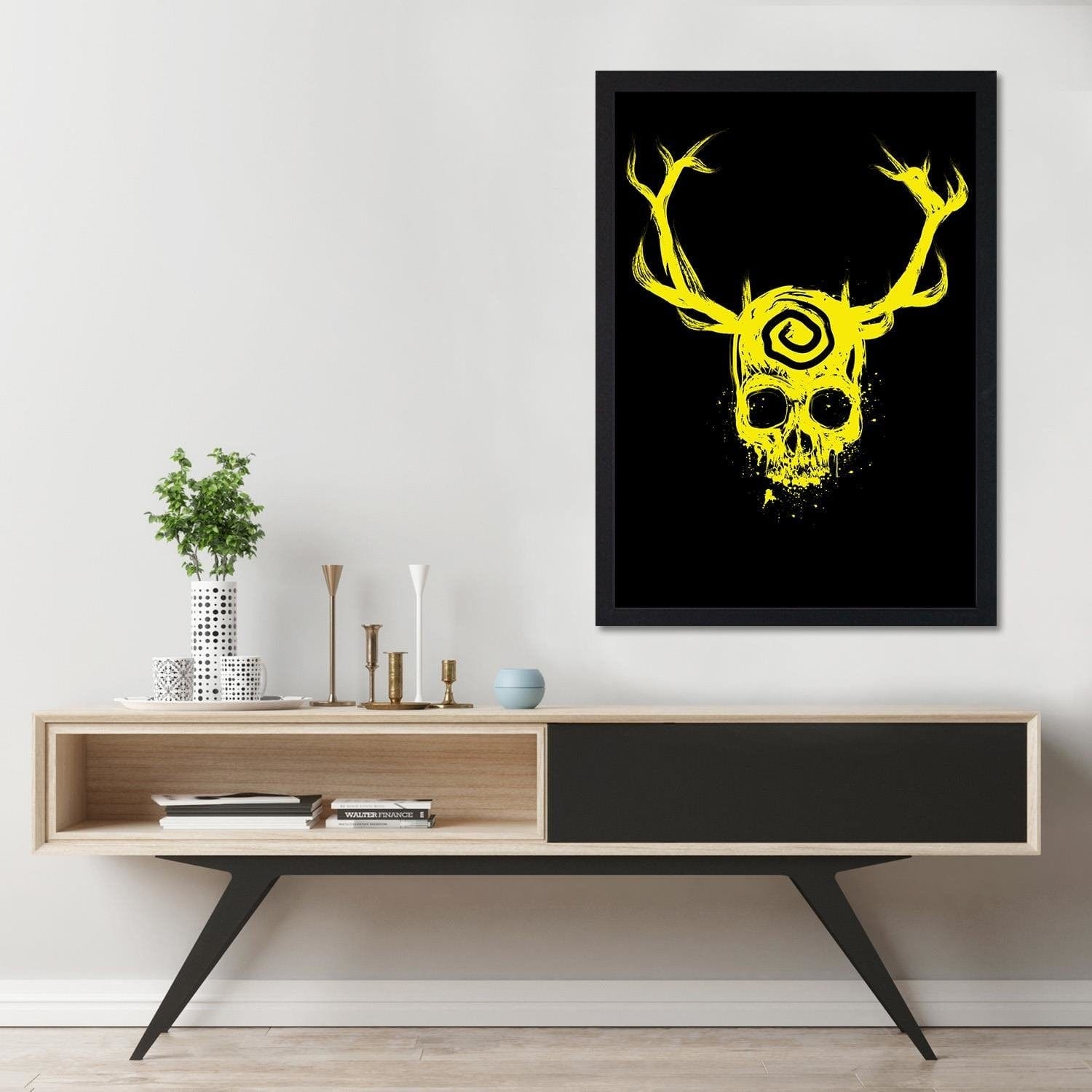 Glezna melnā rāmī - Yellow King Yellow Home Trends