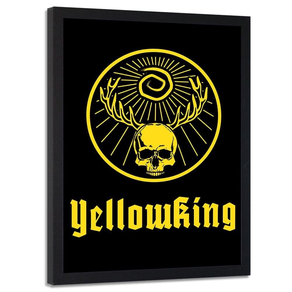 Glezna melnā rāmī - Yellow King Yellow Home Trends