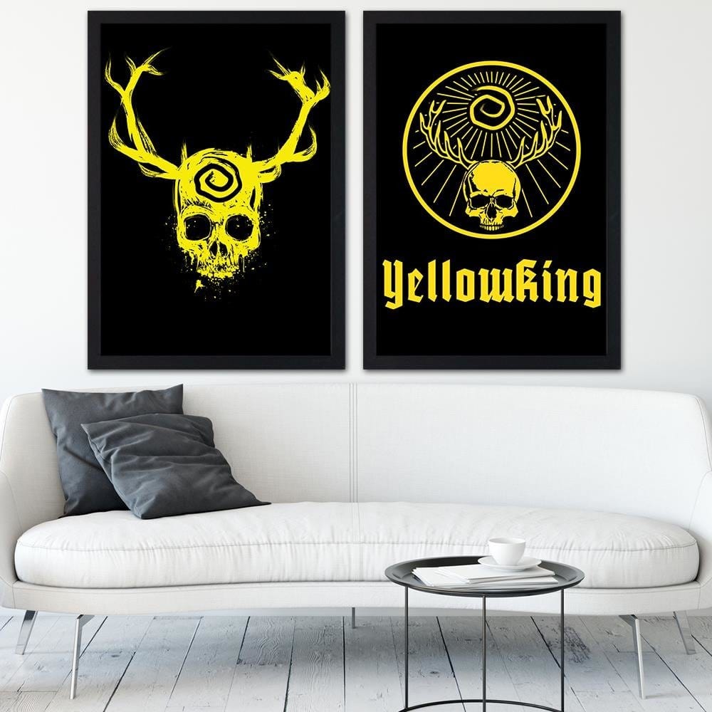Glezna melnā rāmī - Yellow King Yellow Home Trends