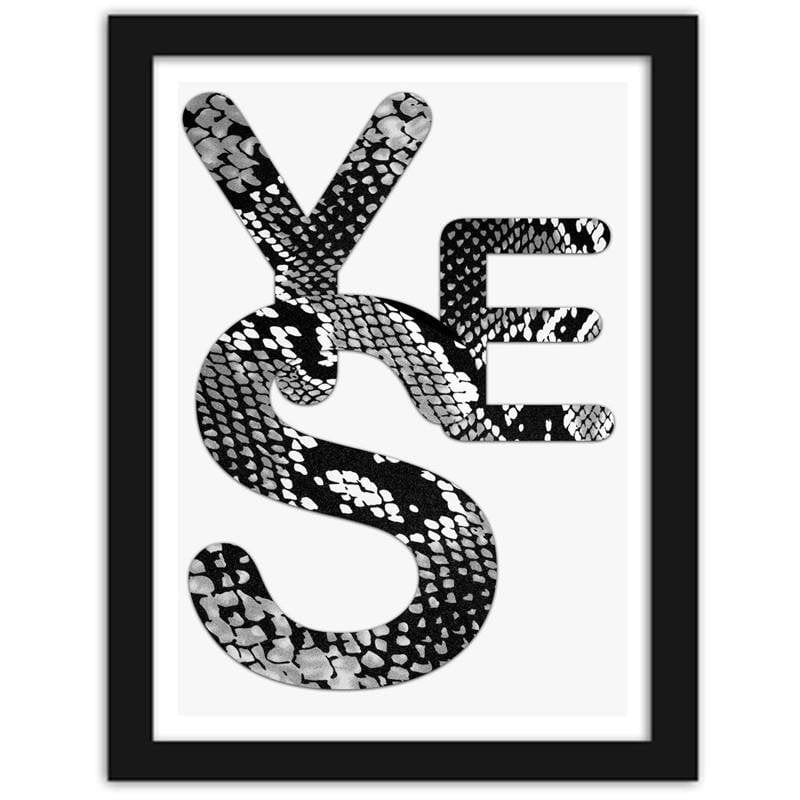 Glezna melnā rāmī - Yes - Snake skin Home Trends