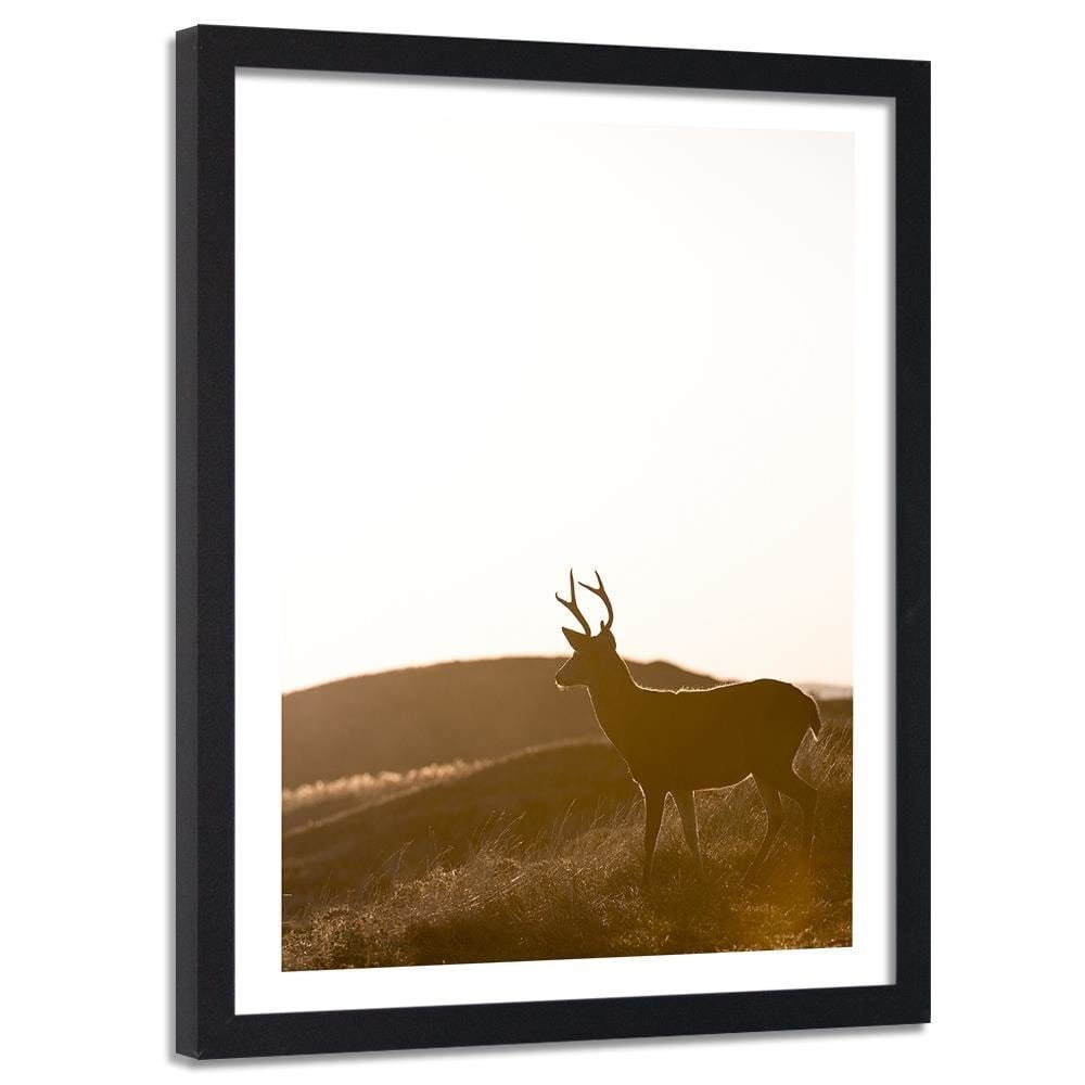 Glezna melnā rāmī - Young Deer Home Trends