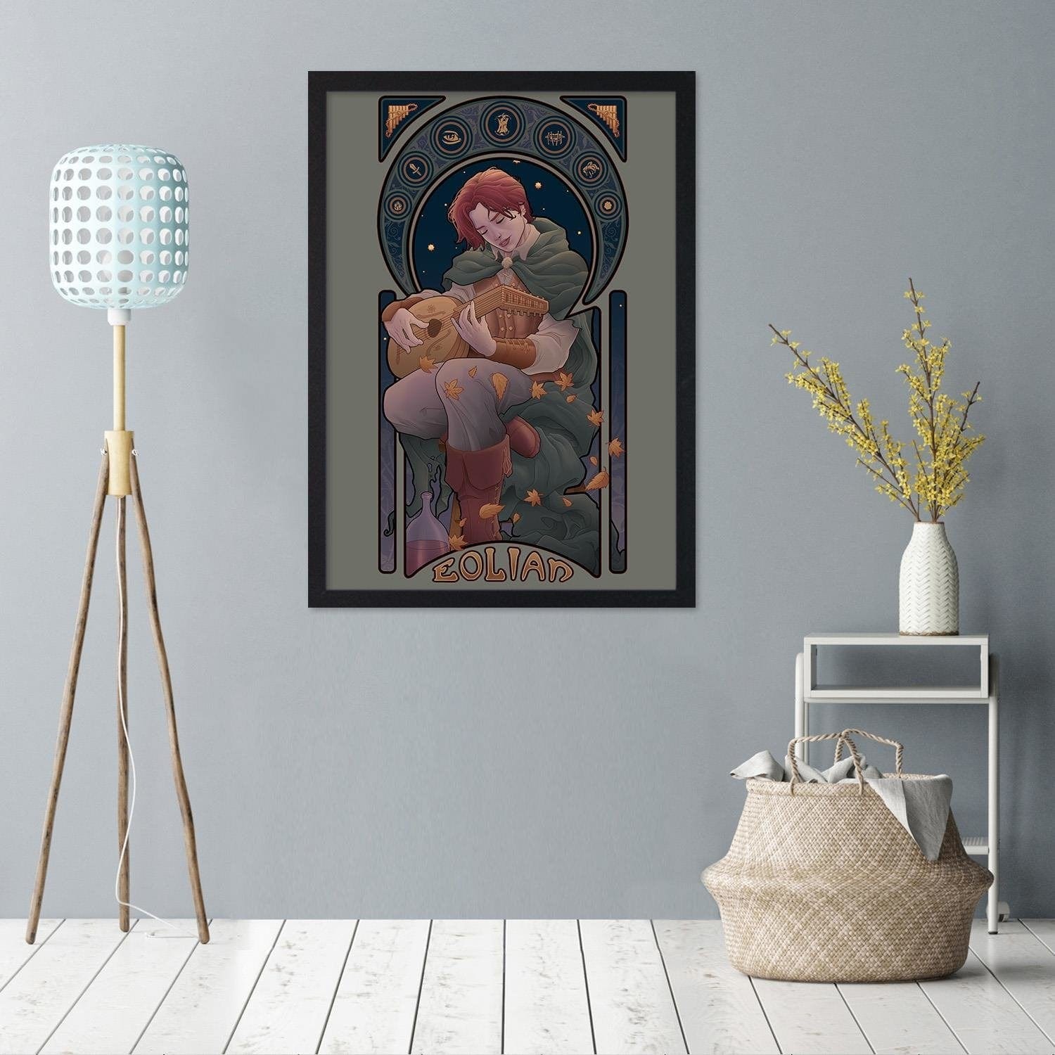 Glezna melnā rāmī - Young Musician Home Trends