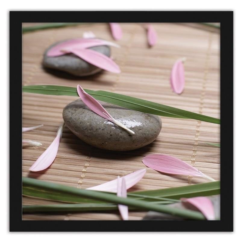 Glezna melnā rāmī - Zen flower petals Home Trends