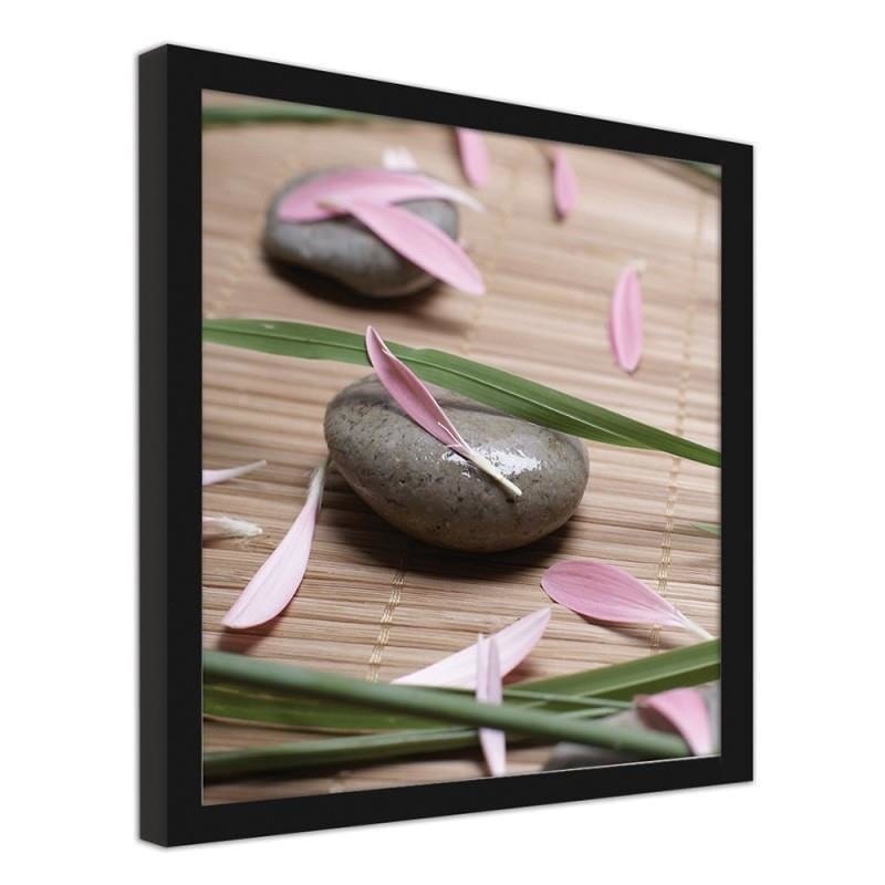 Glezna melnā rāmī - Zen flower petals Home Trends