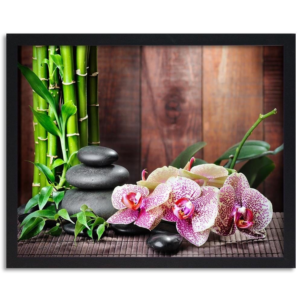 Glezna melnā rāmī - Zen Motif Home Trends