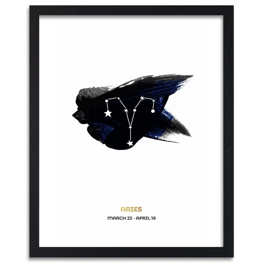 Glezna melnā rāmī - Zodiac Bar Home Trends