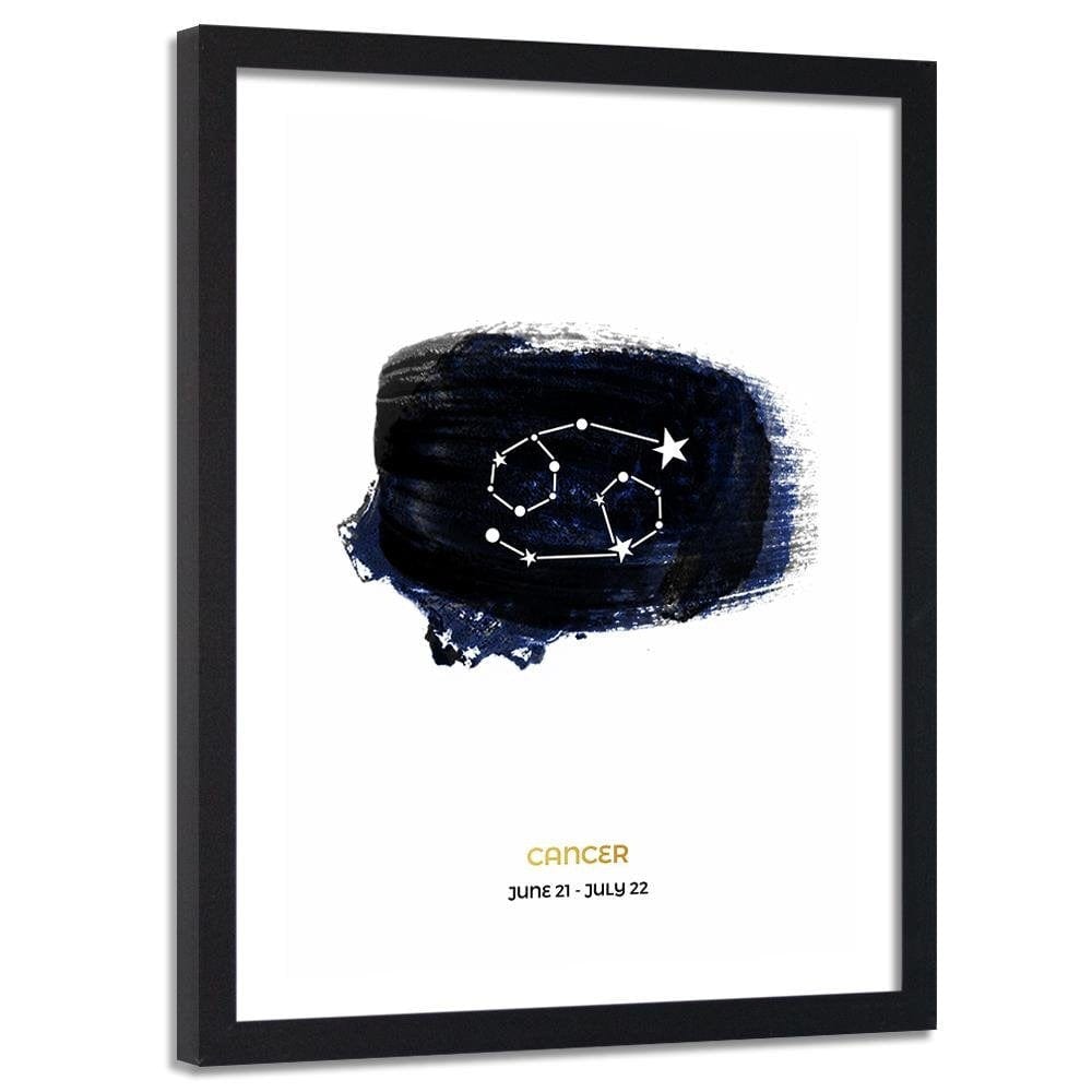 Glezna melnā rāmī - Zodiac Sign Cancer Home Trends